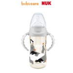 NUK 2 (1080)-Bình Sữa NUK PPSU 300ml Núm Ti Silicone S2 - M Có Tay Cầm (Animals) Từ 6 - 18 Tháng Tuổi